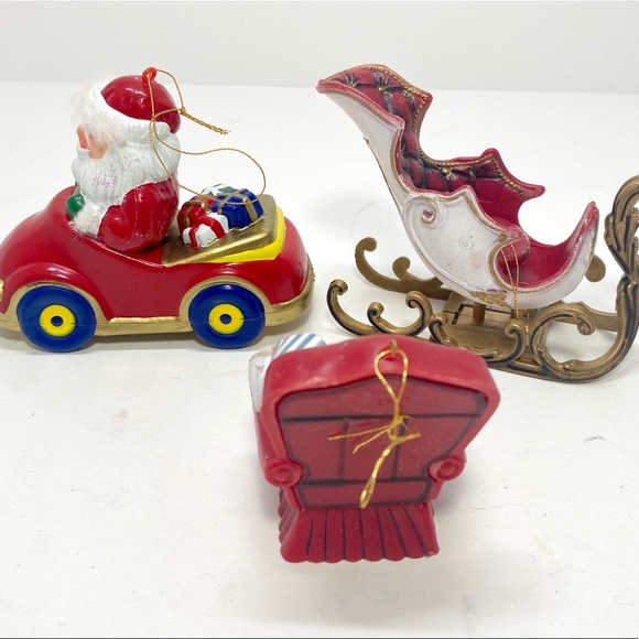 Vintage Lot Plastic, Ceramic Christmas Ornaments - Picture 5 of 12